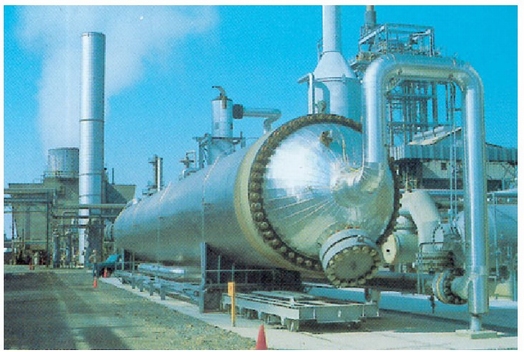 Amoniakoaren Haber prozesua burutzeko lantegia. 